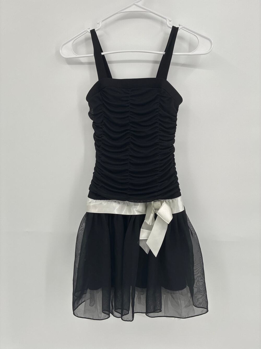 Ally B Black Sleeveless Tank Drop Waist Formal Knee Length Dress Size 8